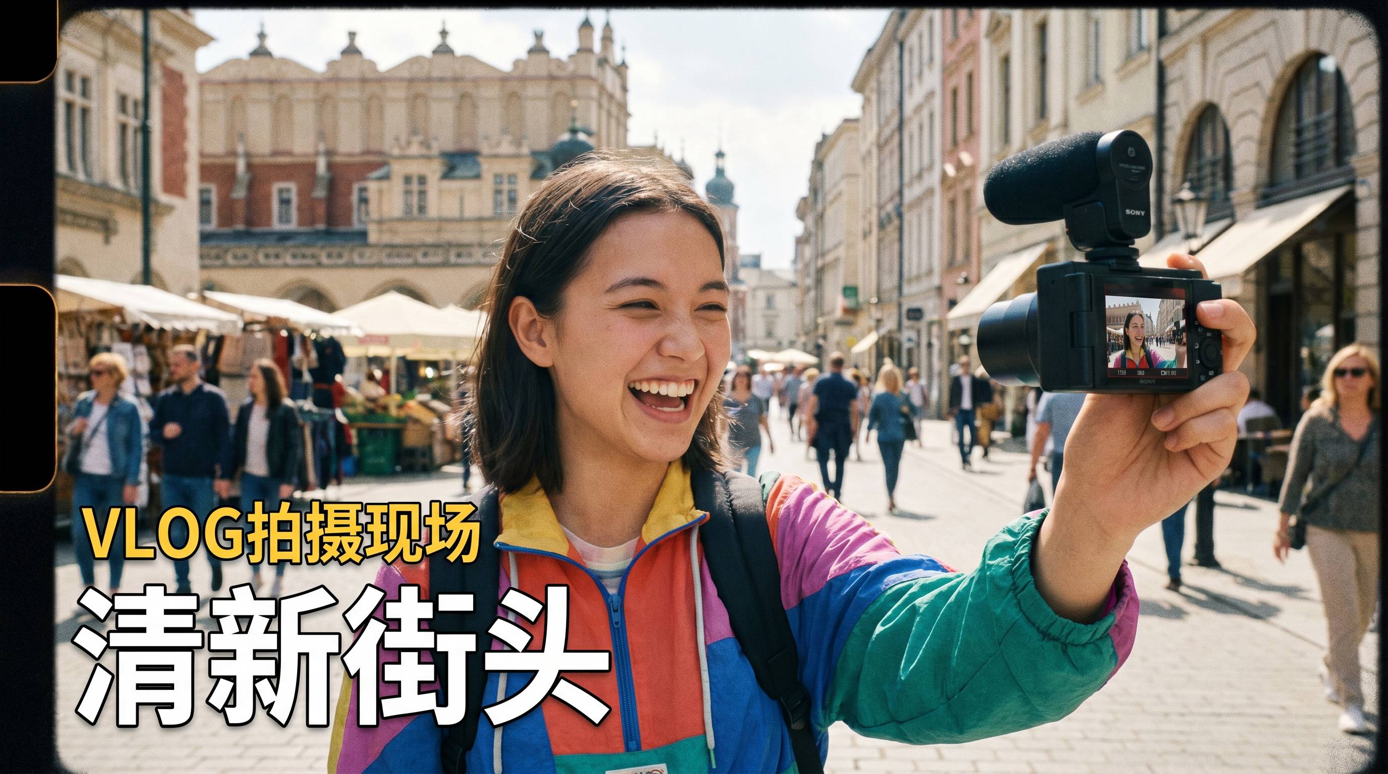 福利姬视频：城市街头清新VLOG记录生活